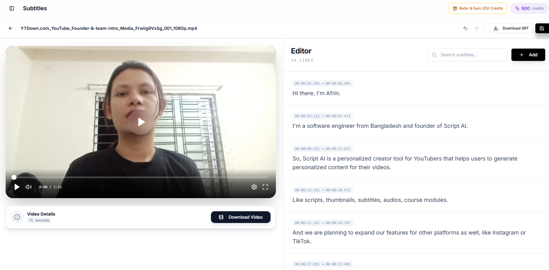 How subtitles boost YouTube views and watch time, generated as SRT/VTT in Creator AI